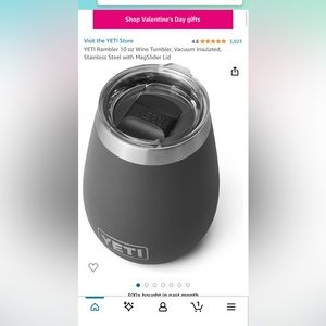 Yeti wine rambler 10 oz Charcoal